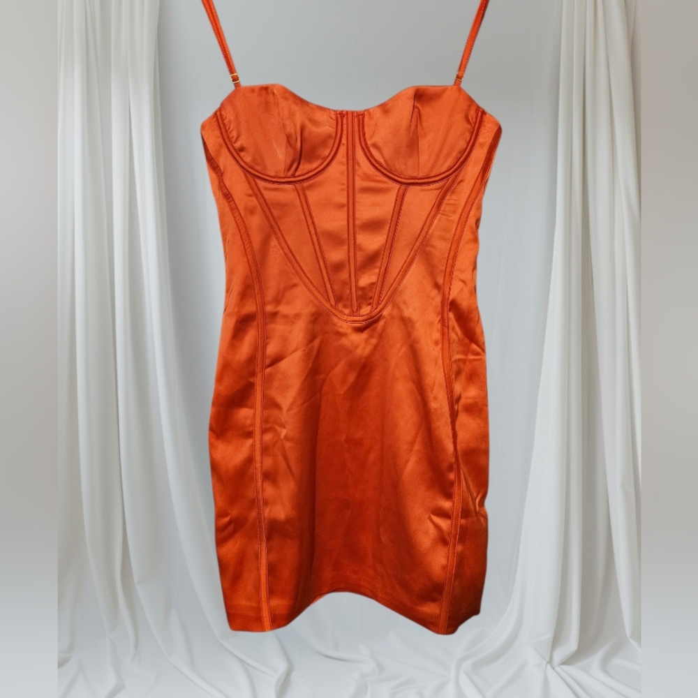 Meshki Coral Bridget Corset Mini Dress